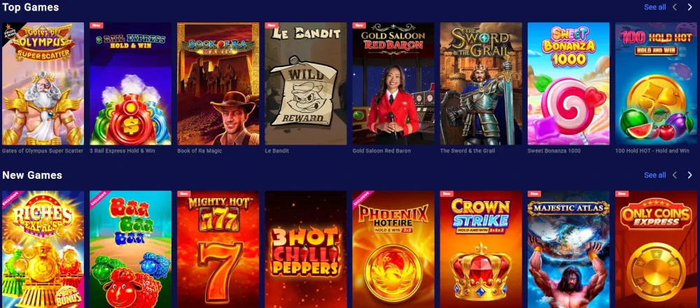 Collection Frumzi de jeux de casino les mieux notés et nouvellement ajoutés.